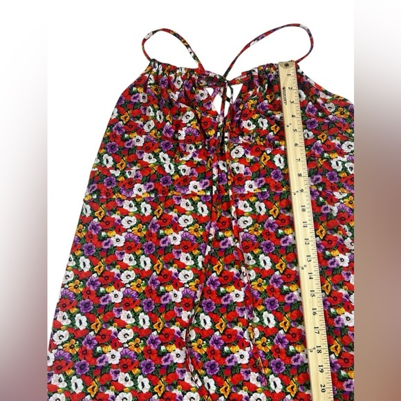 Fairycore Floral Maxi Dress with Red and White Flowers. Size 2X - Picture 6 of 9